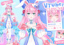 design vtuber live2d model in anime art illustration ready to rig
